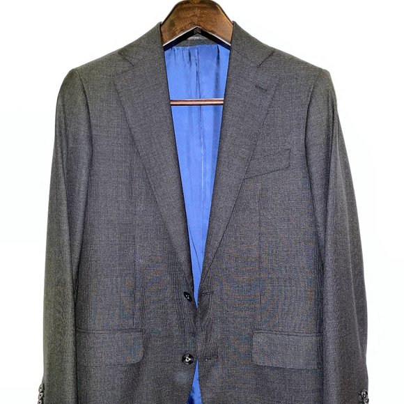 Wool Suit - Mens Plaid Suit - Checkered Windowpane - Super 150s Fabric Business Suit Brown - 100% Percent Wool Fabric Suit - Worsted Wool Business Suit main image 1